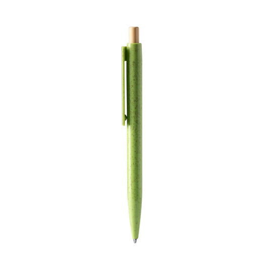 Stamina Carini wheat and bamboo fibre ball pen in fern green, ready for logo printing