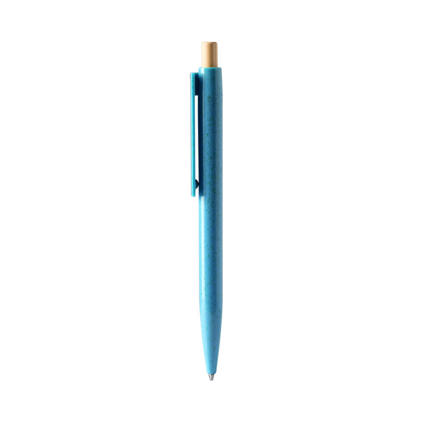Stamina Carini wheat and bamboo fibre ball pen in light royal, ready for logo printing