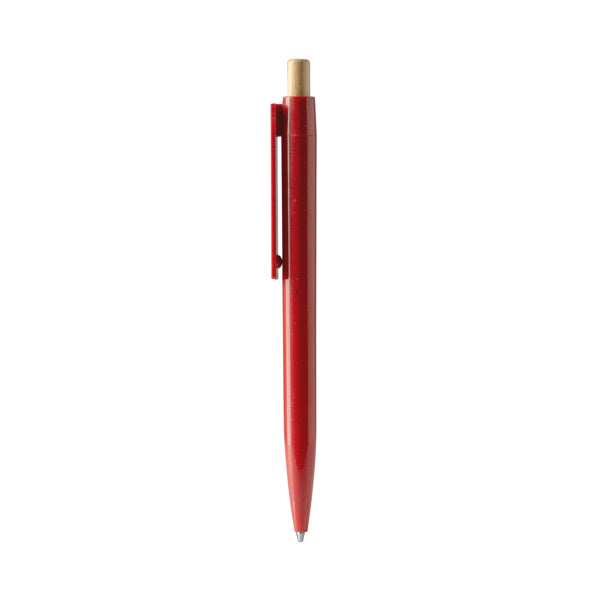 Stamina Carini wheat and bamboo fibre ball pen in red, ready for logo printing