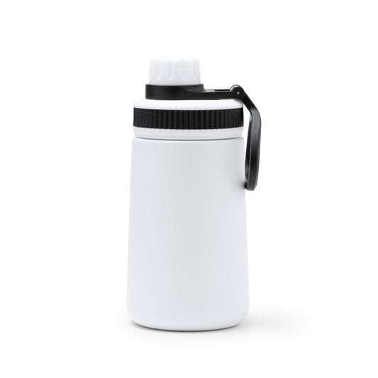 Stamina Pumba double-walled stainless steel vacuum flask in white, ready for logo printing