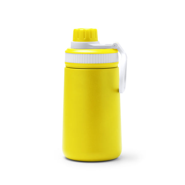 Stamina Pumba double-walled stainless steel vacuum flask in yellow, ready for logo printing