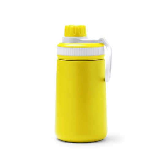 Stamina Pumba double-walled stainless steel vacuum flask in yellow, ready for logo printing