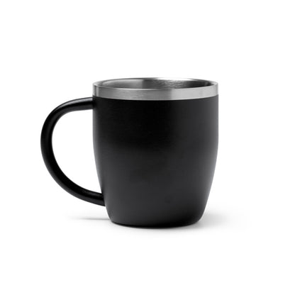 Stamina Bany double-walled stainless steel thermal cup in black, ready for laser engraving