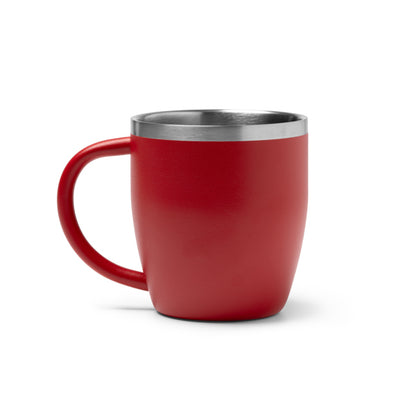 Stamina Bany double-walled stainless steel thermal cup in red, ready for laser engraving