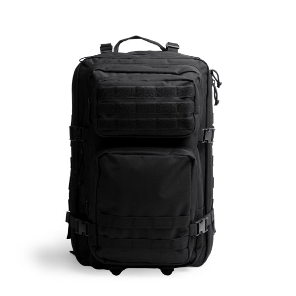Stamina Malony 600D polyester backpack in black, ready for logo printing