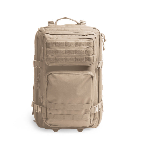 Stamina Malony 600D polyester backpack in sand, ready for logo printing