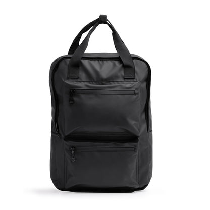 Stamina Rusel PU leather backpack in black, ready for logo printing