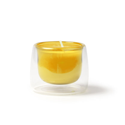 Stamina Flora glass candle in yellow, ready for logo printing