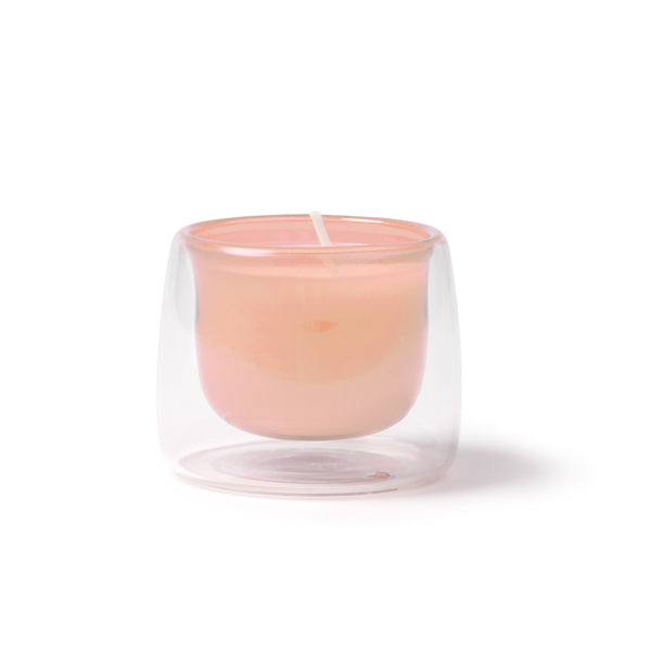 Stamina Flora glass candle in light pink, ready for logo printing