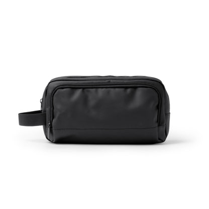 Stamina Lomix PU leather toiletry bag in black, ready for logo printing