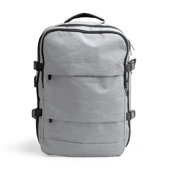 Stamina Margot recycled RPET polyester backpack in heather grey, ready for logo printing
