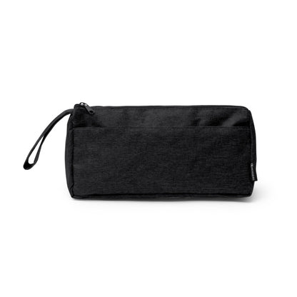 Stamina Yulia 300D RPET toiletry bag in black, ready for logo printing