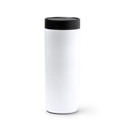 Stamina Clarke double-walled stainless steel thermal cup in white, ready for laser engraving