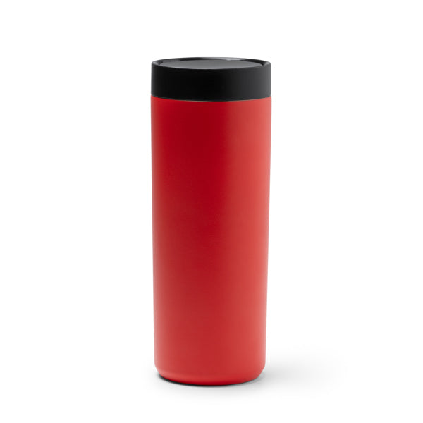 Stamina Clarke double-walled stainless steel thermal cup in red, ready for laser engraving