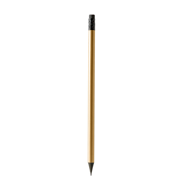 Stamina Chantra black wooden pencil in gold, ready for logo printing