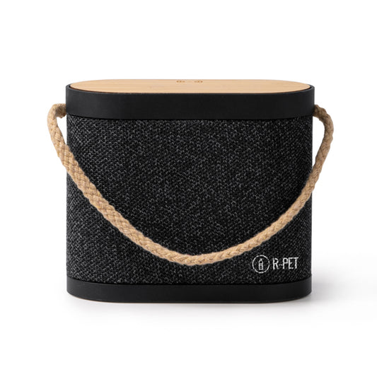 Stamina Bianki wireless Bluetooth speaker in black, ready for laser engraving