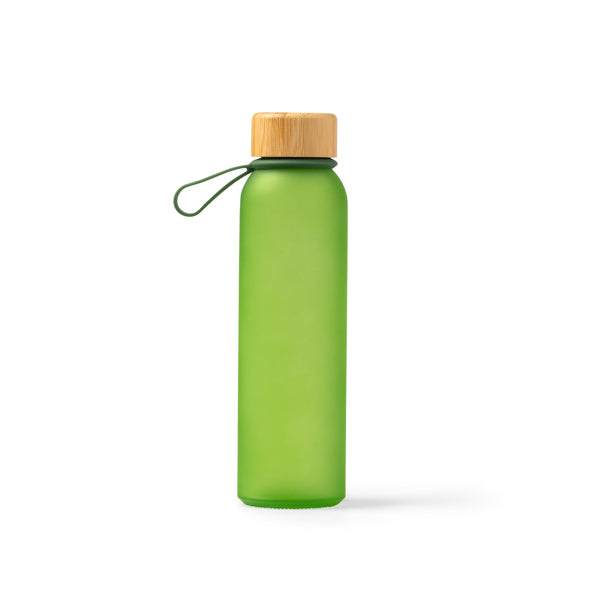 Stamina Voznan recycled glass and bamboo bottle 500 ml in fern green, ready for laser engraving