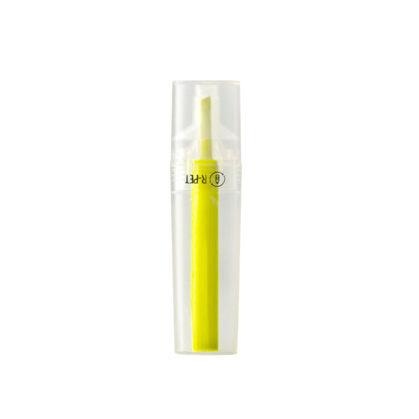 Stamina Albion recycled plastic pen in fluor yellow, ready for logo printing