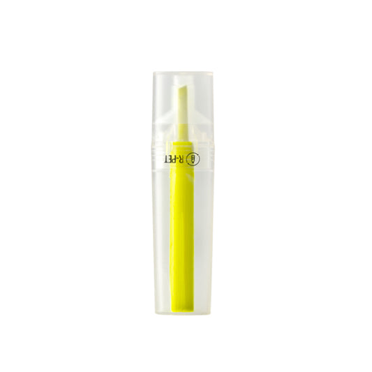 Stamina Albion recycled plastic pen in fluor yellow, ready for logo printing