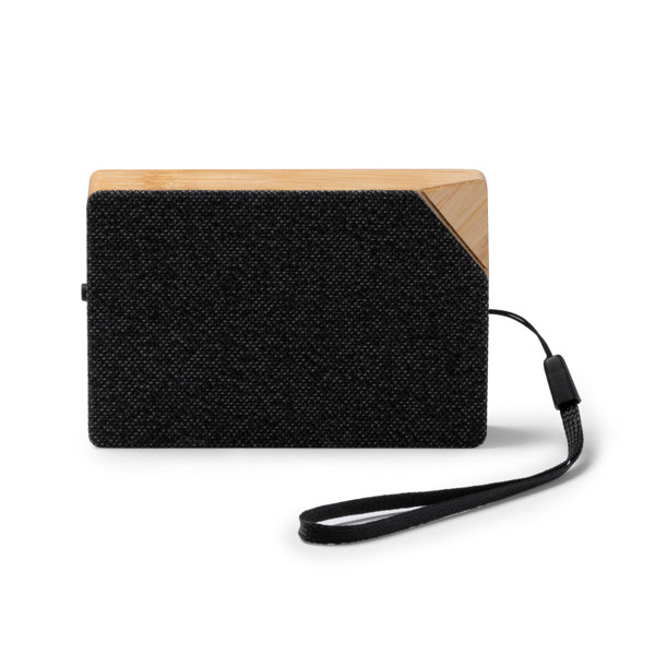 Stamina Yunker recycled RPET polyester and Bluetooth speaker in beige, ready for laser engraving