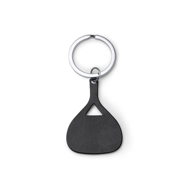 Stamina Lebron aluminium keyring in black, ready for laser engraving