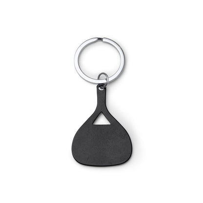 Stamina Lebron aluminium keyring in black, ready for laser engraving