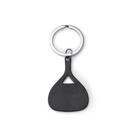 Stamina Lebron aluminium keyring in black, ready for laser engraving