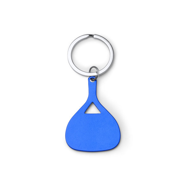 Stamina Lebron aluminium keyring in royal blue, ready for laser engraving