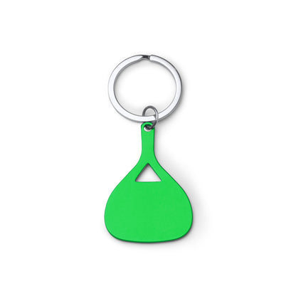 Stamina Lebron aluminium keyring in fern green, ready for laser engraving