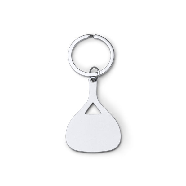 Stamina Lebron aluminium keyring in silver, ready for laser engraving