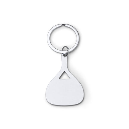 Stamina Lebron aluminium keyring in silver, ready for laser engraving