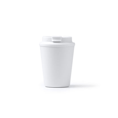 Stamina Oklan pP travel mug 300 ml in white, ready for logo printing