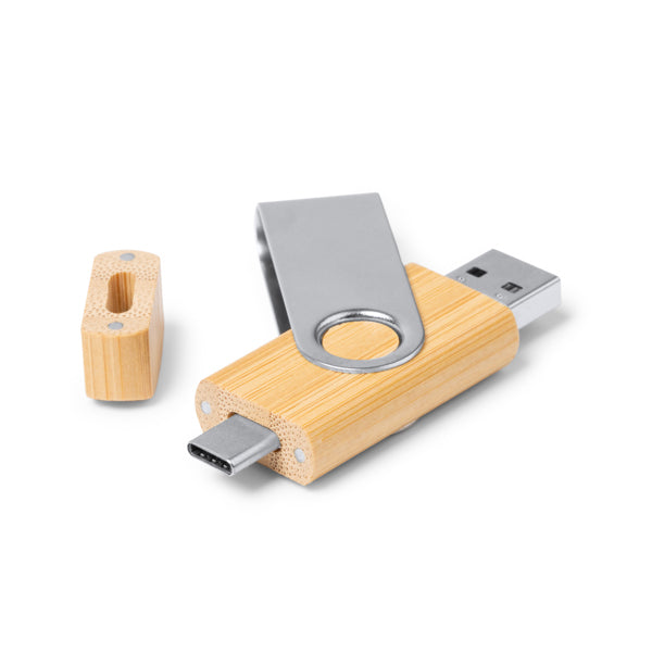 Stamina Gatlin bamboo USB flash drive, ready for logo printing