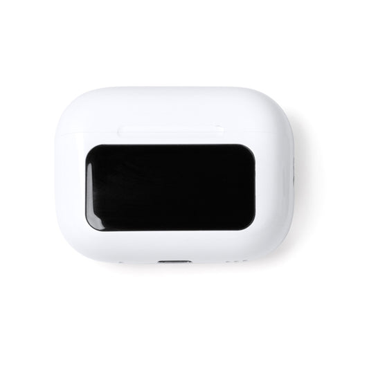 Stamina Marcus wireless earbuds in white, ready for logo printing