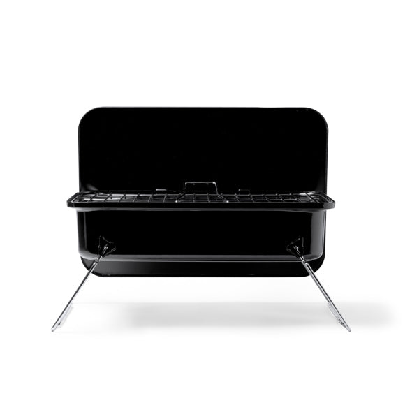 Stamina Filet stainless steel portable barbecue in black, ready for laser engraving
