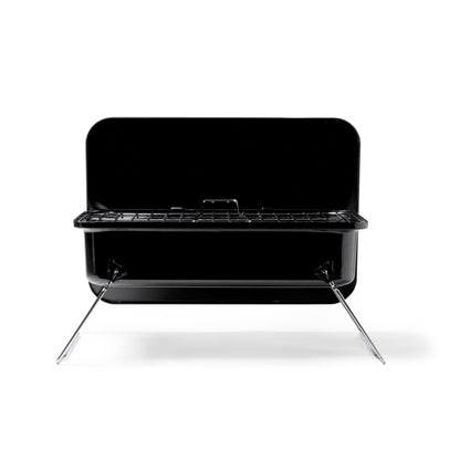 Stamina Filet stainless steel portable barbecue in black, ready for laser engraving