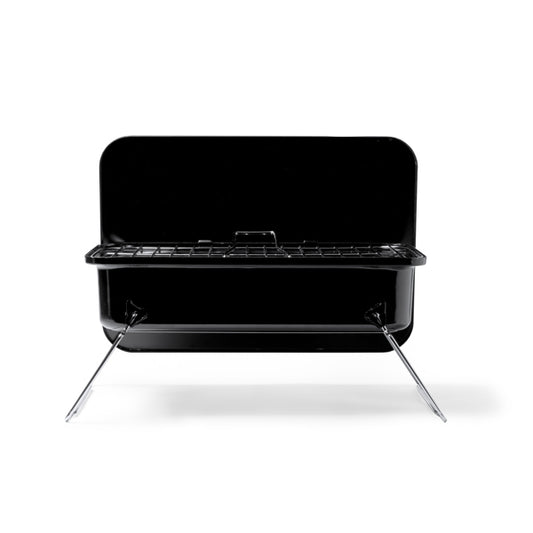 Stamina Filet stainless steel portable barbecue in black, ready for laser engraving