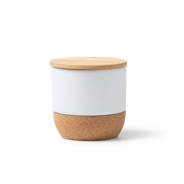 Stamina Silken ceramic candle in beige, ready for laser engraving