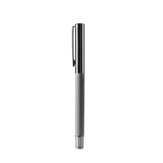 Stamina Lomox recycled RPET polyester ball pen in grey, ready for logo printing