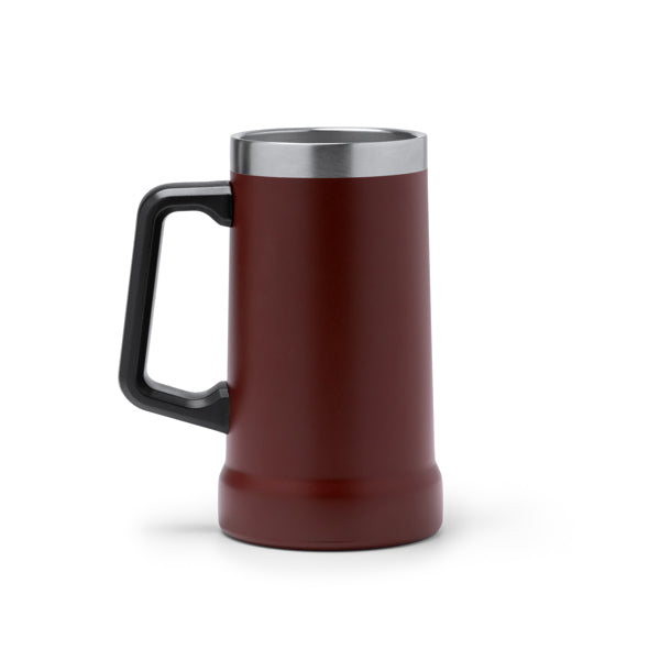 Stamina Ronin recycled stainless steel jar in dark red, ready for laser engraving