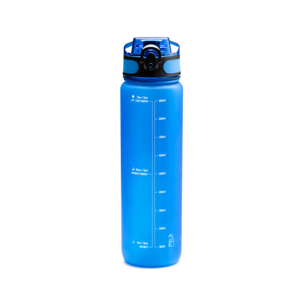 Stamina Leimer translucent PCTG bottle in royal blue, ready for logo printing