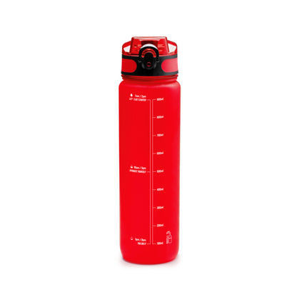 Stamina Leimer translucent PCTG bottle in red, ready for logo printing