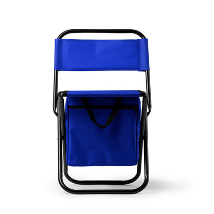 Stamina Koval polyester folding chair in royal blue, ready for logo printing