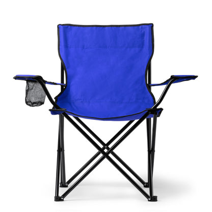 Stamina Bekal polyester folding chair in royal blue, ready for logo printing