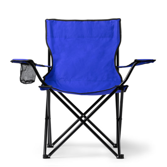 Stamina Bekal polyester folding chair in royal blue, ready for logo printing