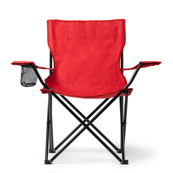 Stamina Bekal polyester folding chair in red, ready for logo printing