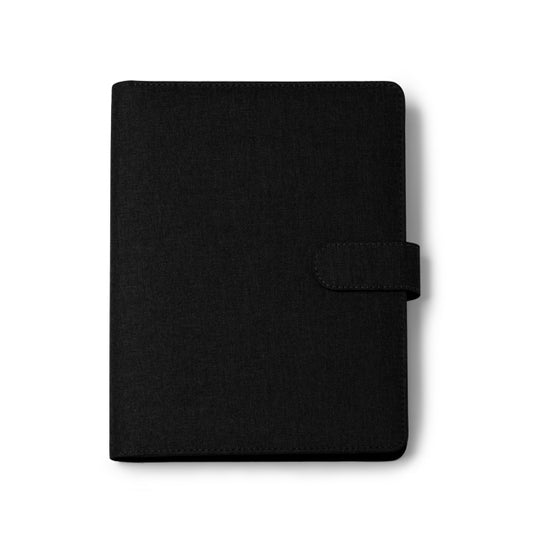 Stamina Tarly multi-purpose RPET folder A5 in black, ready for logo printing