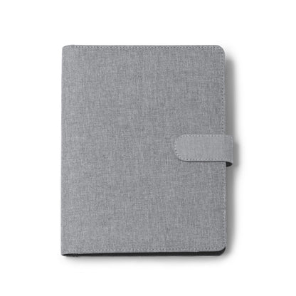 Stamina Tarly multi-purpose RPET folder A5 in heather grey, ready for logo printing