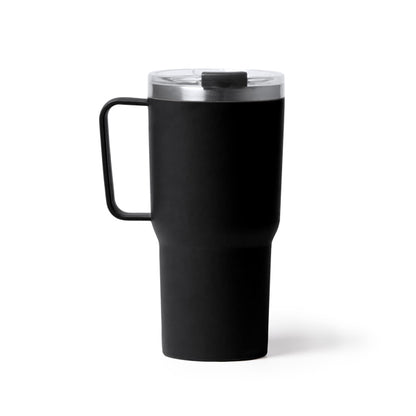 Stamina Kencher stainless steel and PP mug 500 ml in black, ready for logo printing
