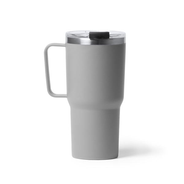 Stamina Kencher stainless steel and PP mug 500 ml in grey, ready for logo printing